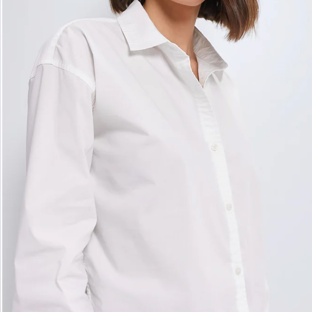 TUCKERNUCK White Cropped Jasper Button Down - Picture 2 of 5